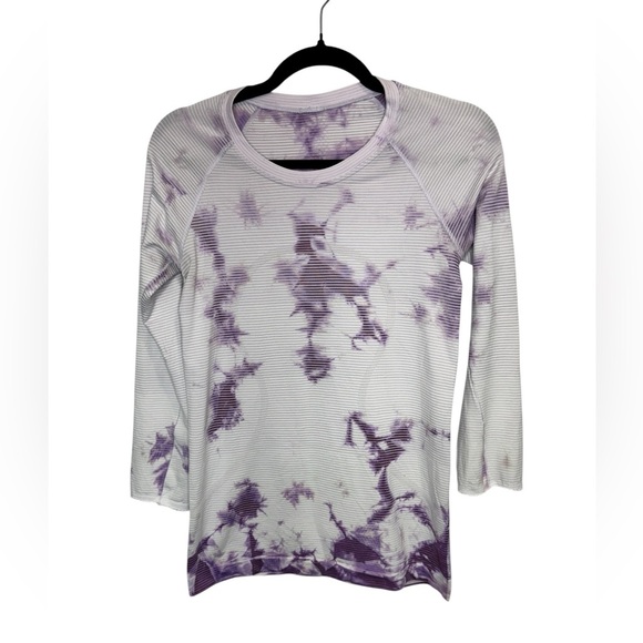 Lululemon Swiftly Tech Tie Dye Long Sleeve Top Purple - Picture 1 of 6